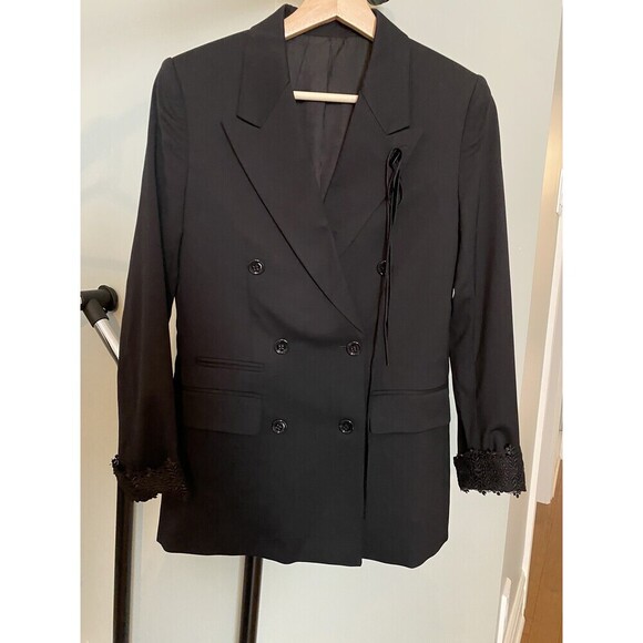 The Kooples Jackets & Blazers - The Kooples Women's Double-Breasted Blazer Black Size 32 $725
